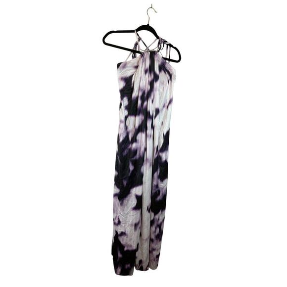 Kaufmanfranco Purple Print Halter Maxi dress size S - Picture 1 of 6